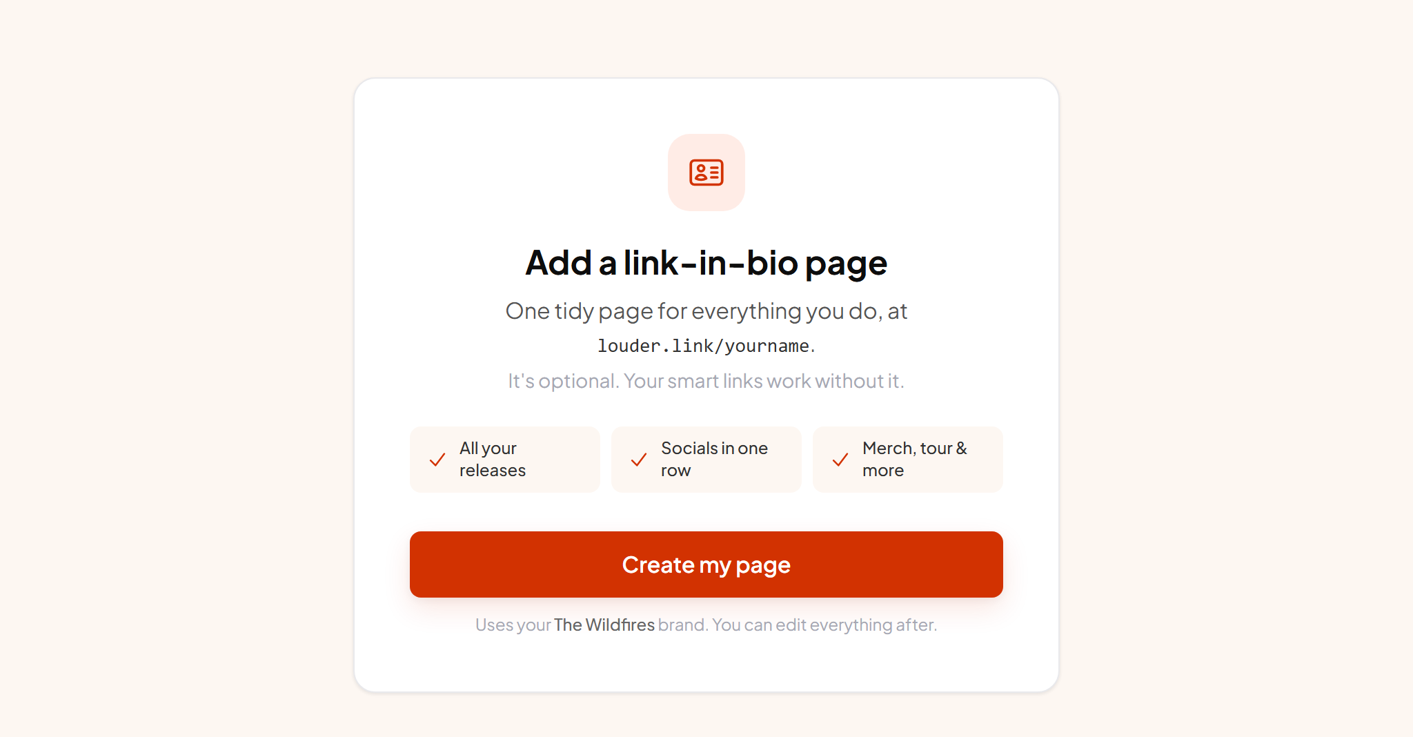 The bio editor, with a live preview.