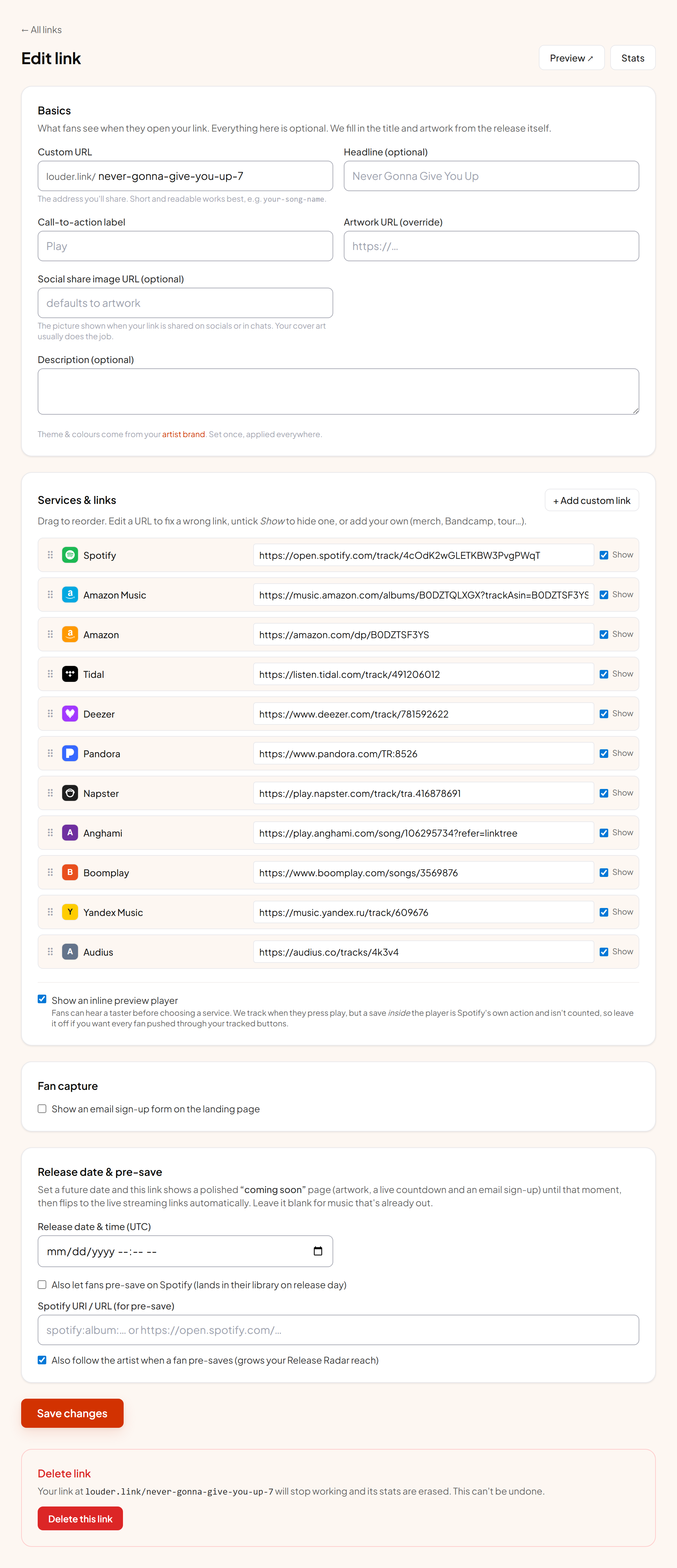 The link editor.